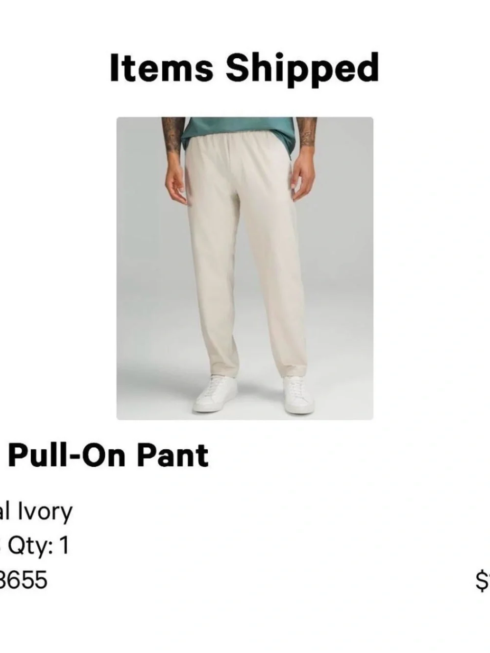 lululemon ABC pull on pant natural ivory